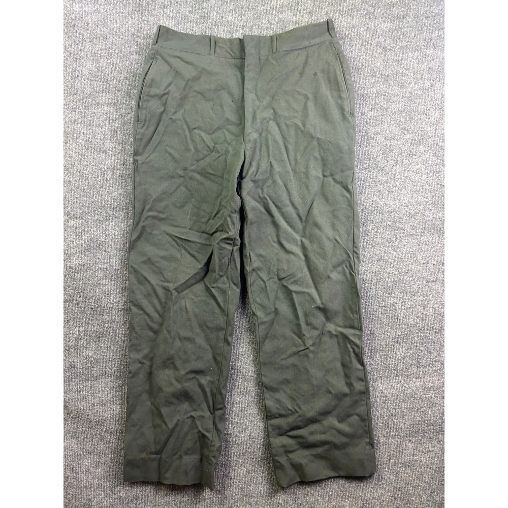 Vintage Military Serge AG-44 Trousers Men 34x34 Workwear Straight Leg Type I 60s
